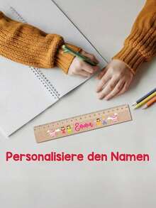 Custom Wooden Ruler With Personalized Print - Ideal For School And Home - Perfect First Day Of School Gift, First Day Of School Supplies|Customizable Ruler|Durable Wooden Ruler