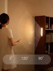 1 Piece Of 10/20/30/50cm USB White LED Cabinet Light With Motion Sensor, Very Suitable For Cabinets, Wardrobes, Corridors, Kitchens, Cars And Other Occasions, Wireless Motion Sensor LED Light Strip, Rechargeable Magnetic Night Light - White - View 9