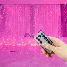 Remote Control LED Curtain Fairy Lights - USB Powered String Lights, 8 Lighting Modes, Suitable For Valentine's Day, Eid, Christmas, Wedding, Party, Bedroom, Window Decor