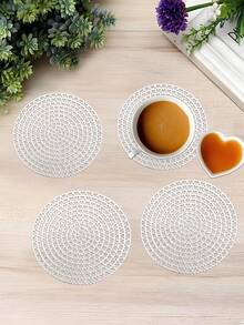 6/12 piezas de posavasos con forma de corazón, adecuados para la decoración de mesas de boda, manteles de fiesta, posavasos diarios para citas, ideales para el Día de San Valentín, Acción de Gracias, Pascua, Día de la Madre - Multicolor - Ver 5