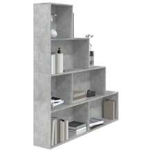 vidaXL Bibliothèque/Séparateur de pièce Gris béton Bois d'ingénierie - Grigio - Visualizzare 4