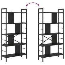 vidaXL Étagère Chêne negro 75 x 30 x 156 cm Madera de ingeniería - Negro - Ver 10