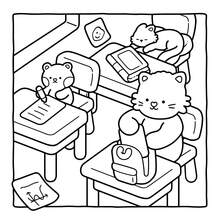 40-190g söt målarbok med kurirhund, lättfylld pappersbok, bedårande läkande stil, kurirhundelement, blått och gult färgschema, benhattdetalj, avslappnande klotter, lämplig för brevpapper, skolmaterial, utmärkt present till flickor, alla hjärtans dag, nyår - Små jobb - Visa 6