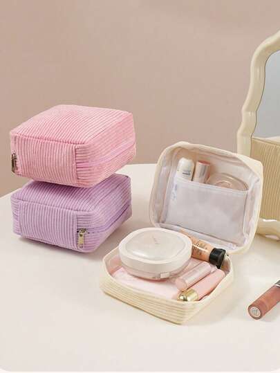 1 st retro myntbörs i nylon med 3 fack med dragkedja - Unisex kompakt miniplånbok för kontanter, kort och mynt, trendigt tillbehör för kvinnor, maskintvättbar, ingen broderi, inga oljiga kanter