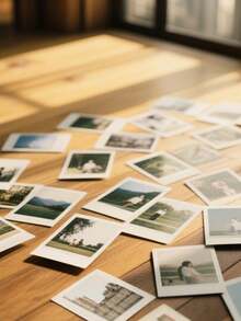 3/5pcs Customized Photo Prints, Personalized Couple Photos, DIY Birthday Anniversary Gift, Valentine's Day Gift, Personalized Gift, Special Occasion Gift, Fashionable Souvenir, Elegant Stationery, High-Quality Printing, Durable Material, Mini Photo Prints, Commemorative Card - Multicolor - View 3