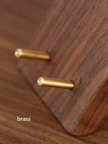 1pc Wooden Desktop Phone Lazy Stand Creative Black Walnut Simple Universal Tablet IPad Support Stand Light Luxury Ornament Phone Stand ﻿ - Multicolor - View 7