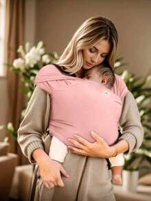 LELE LON 高品质婴儿背带，适合新生儿至幼儿 - 婴儿背带 - 采用加厚面料制成 - 手提式婴儿背带 - 配有旅行收纳袋 - 适合新生儿至幼儿，体重 7-35 磅 - 粉色 - 查看 7