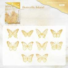 20pcs Shiny Butterfly Stickers, DIY Butterfly Decorative Stickers, Party Decorations, Home Decor Stickers, Suitable For Party Decoration, Wedding Decoration, Holiday Decoration, Valentine's Day, Christmas, Easter, Mother's Day, Birthday Room Decor Wall Decor Wall Stickers Living Room Decor Personalised Stickers - Multicolor - View 8