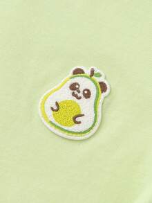 Balabala 男女通用短袖T恤，经典圆领，透气速干面料，夏季穿着舒适 - 黃綠 - 查看 6