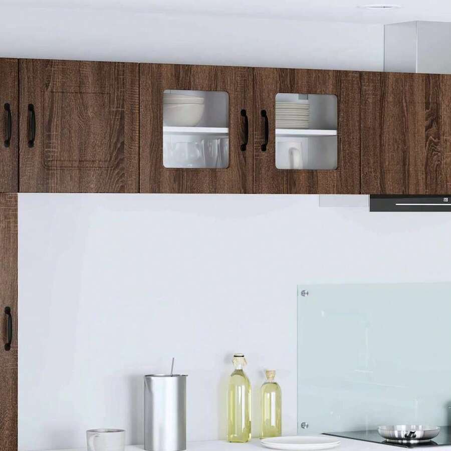 vidaXL Armadio da cucina Kalmar Chêne brun 80 x 31 x 40 cm - Castano - Visualizzare 1