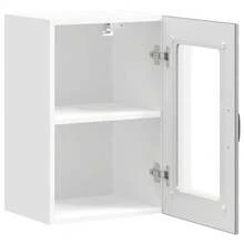 vidaXL Armadio murale da cucina con porte in vetro Lucca sonoma grigio - Grigio - Visualizzare 7