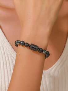 12 Zodiac Signs Natural Volcanic Stone Black Vintage Bracelet, Handmade Couple Bracelet Wholesale - Bracelet - View 3