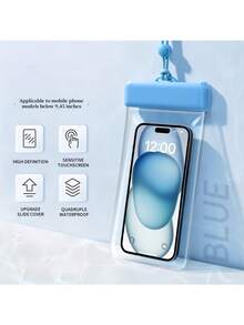 IPX8 Waterproof Phone Pouch, Waterproof Sealed Bag, Suitable For Any Smartphone Under 9.45in, Essential For Diving, Swimming, Beach, With Lanyard - Multicolor - View 8