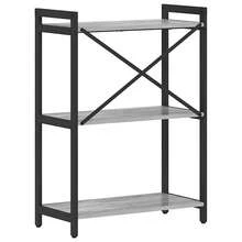 vidaXL Étagère Sonoma cinza 60 x 30 x 85 cm Bois d'ingénierie - Cinza - Ver 7