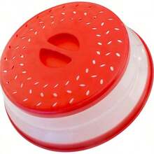Silicone Microwave Splatter Cover With Steam Vent, Gray Silicone And Plastic Microwave Food Cover, Prevents Splattering And Keeps Microwave Clean, Space-Saving Design, Easy To Clean And Store, Heat Resistant, Perfect For Reheating Food, Fits Most Standard Size Plates And Bowls. - Nhiều màu - Xem 11