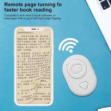 Page Turner,  Control Remoto App Desplazamiento Clicker, Obturador de Cámara Inalámbrico Botón Selfie, Compatible con Teléfono, Pad, OS, (White),39508734 - Multicolor - Ver 6