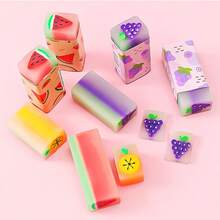 1pc Cute Creative Fruit Shaped Eraser, Novelty Stationery School Supplies, Perfect Student Gift (Random Color) - Multicolor - View 11
