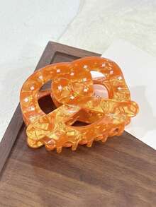 1pc Cute & Fun Acetate Bread, Coffee, Croissant, Pretzel Hair Claw Clip, Suitable For Long And Thick Hair - Multicolor - View 5