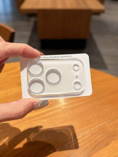 Glitter Lens Protector For 17 Pro Series - Aviation Aluminum Back Camera Cover, Clear Protective Film For Smartphones Applicable To Daily Shield, Office, Home Daily Shield Office Home Phone Camera Cover Sparkling Crystal Waterproof Shockproof Anti-Fall Scratch Resistant