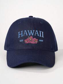 1 chiếc mũ lưỡi trai nữ in họa tiết hoa Hawaii, kiểu dáng cổ điển, có thể điều chỉnh, thích hợp cho hoạt động ngoài trời, chống nắng, du lịch biển mùa xuân/thu, mũ chống nắng phong cách Y2K unisex. - mũ bóng chày - Xem 28