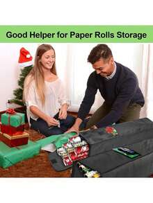 1pc Oxford Cloth Gift Wrapping Paper Storage Bag, Holds 30 Sheets, With Pockets, Foldable, Home Organization, Suitable For Mother's Day, Bridesmaid Gifts, Graduation Gifts, Birthday Gifts, Wedding Gifts, Birthday, Bride, Wedding - Multicolor - View 7