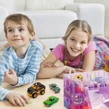 7 Layers Stackable Storage Container, 70 Adjustable Compartments (White) Perfect For Kids Toys, Art Crafts, Jewelry, Supplies, Mini & Letter Sticker Included - 紫色 - 查看 5