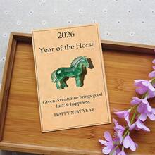 Lucky Crystal Horse Symbolizing Strength And New Beginnings Lucky Green Amethyst Horse Transparent Horse-Shaped Ornament Desk Bookshelf Meditation Space Decoration Suitable For Friends And Relatives Birthday Valentine's Day New Year Anniversary Gift Suitable For Both Men And Women - B - 查看 4
