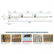 Tendedero Plegable para Ropa Capacidad de Carga 35KGcon 15 Agujeros Ángulo Ajustable 360° Estante de Ropa Retractil para Ahorro de Espacio para Lavandería Balcón Vestíbulo Dormitorio - blanco - Ver 5