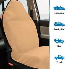 1pc Boho Sunflower & Gold Paw Car Seat Cover, Anti-Scratch & Sweat-Proof, "You Are My Sunshine" Quote, Soft Apron Style Protector For Dog Mom, Universal Fit Easy To Clean - 彩色 - 查看 6