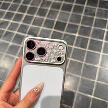 Bow Embossed Sticker + Shiny High-Definition Rear Camera Tempered Glass Lens Film, Compatible With Apple 17 Pro Max, Apple 17 Pro Phones, With Protective Layer, Minimalist Design - Glitter Lens Film + Bow Sticker - View 2