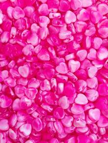 Miçanga Entremeio 70g Passante Coração Urso Laço Flor Outros Artesanato Bijuteria - Coração Mescla Rosa - 7mm - Visão 1