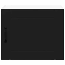 vidaXL Armoire de cuisine Noir 50 x 31 x 40 cm Bois d'ingénierie - Schwarz - Übersicht 6