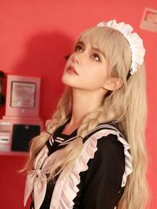 زي كوسبلاي موحد خادمة كاواييه ياباني قطعة واحدة، فستان أسود أساسي بأكمام طويلة، مناسب للارتداء اليومي، كروسبلاي، لوليتا، أنمي كوسبلاي، أداء المسرح - متعدد الألوان - مشاهدة 13