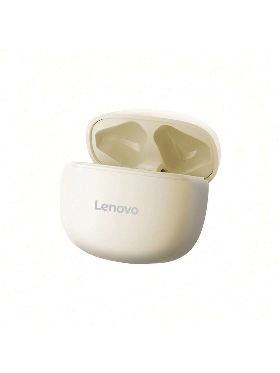 Lenovo EA140 High-Fidelity Wireless Earbuds: Hi-Fi Sound Quality, Intelligent Call Noise Cancellation, Ultra-Lightweight Design (4g Per Earbud), Type-C Fast Charging, Versatile For Subway, Office, And Running. - White - View 1