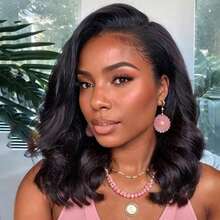 NATAN Women's Fashion Wavy Curly Wig, 200% Density Elastic Cap, Basic Style, Fluffy & Natural, Suitable For Daily Wear And Special Occasions - Natural & Black - View 7