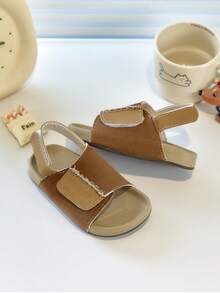 Kids Sandals, Casual Versatile Children's Beach Shoes, 2026 New Summer Fashion Sandals For Boys And Girls, Open Toe Hook And Loop Closure Kids Shoes - Yellow - View 3