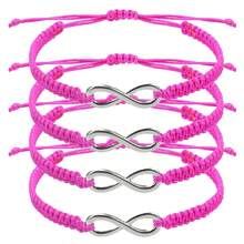 4pcs/Set Handmade Woven Infinity Symbol Figure 8 Bracelets, Unisex Couples & Best Friends Jewelry Gift - Bracelet - View 20