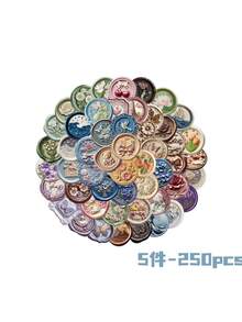 50/150/250/500張印刷貼紙組，適用於剪貼簿、計畫本、日記、收納盒、杯子、手機殼、冰箱、頭盔、塗鴉學校用品裝飾 - 彩色 - 查看 9