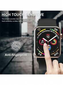 1 Set Soft Screen Protector Film For Apple Watch 49mm Ultra 2/1, Anti-Scratch, Made Of Soft TPU Material, High Clarity, Bubble-Free, Sensitive Touch, Full Coverage Protection, Ultra-Thin And High Transparency, Suitable For Watch Ultra-Thin Series 45mm/49mm/46mm/42mm/41mm/44mm/40mm/38mm/S10/S9/S8/S7/S6/S5/S4/S3/S2/S1/SE/Ultra 1/2 Series - Clear - View 3