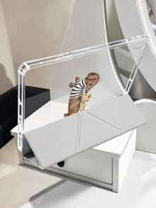 Etui na iPada z motywem jamnika, kokardką i wzorem wiśni, odpowiednie do iPada Air 4/5 (10,9 cala), iPada 7/8/9 (10,2 cala) z gniazdem na Apple Pencil, pasuje również do Tab S6 (10,4 cala), Tab A7 Lite (8,7 cala), skórzane etui ochronne, idealne na powrót do szkoły, Walentynki i prezenty noworoczne - Wielokolorowe - Zobacz 6