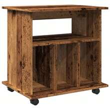 vidaXL Armadio à roulettes vieux bois 60x45x60 cm in legno d'ingegneria - Castano - Visualizzare 7