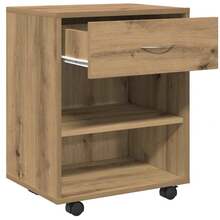 vidaXL Armadio roulante chêne artigianale 46x36x59 cm ingegneria del legno - Castano - Visualizzare 8