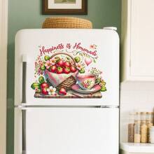 1/4pcs Inspirational Quote Wall Decals Happiness Is Homemade Seasoned With Love Text Pattern Removable Vinyl Art Murals For Kitchen Tile Stove Backsplash DIY Living Room Ornament - Multicolor - View 3