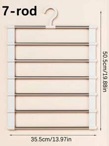 2件装多层多功能裤架 - 节省空间可折叠设计，适合有效整理衣橱，塑料多层裤架，适用于牛仔裤、打底裤和休闲裤，家用裤架，无缝防滑收纳，易于组装，是节日准备和换季衣橱管理的理想之选；非常适合情人节、母亲节和正式场合。 - 彩色 - 查看 6