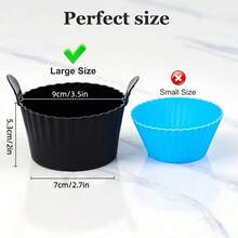 Silicone Air Fryer Egg Mold, Steamer Cup And Muffin Cup, Large Silicone Egg Shaped Mold - Multicolor - View 3