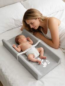 1pc Printed Baby Diaper Changing Pad, PU Leather Infant Care Changing Station, Baby Massage Mat, Compressed Packaging