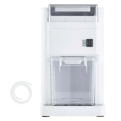 Máquina de afeitar hielo comercial, trituradora eléctrica grande de cubo de hielo 1.91QT / 1.8L con motor premium de 300W, cuchillas de acero inoxidable, para la fiesta en casa de la conservación de mariscos de la mezcla de barras, blanco