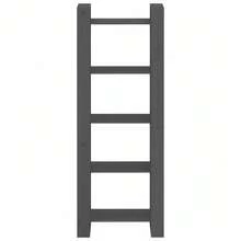 vidaXL Bibliothèque/Séparateur de pièce Gris 60x35x160 cm Bois massif - Gris - Voir 3