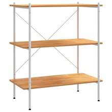 Scaffale vidaXL a 3 livelli bianco e bianco 80x40x92 cm - Bianco - Visualizzare 2