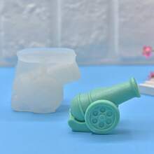 1pc Large Cannon Mold, Silicone Mold For DIY Rocket Cannon Model Decoration, Plaster Mold